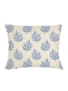 Anaya Sea Floral Linen Dutch Euro Pillow 28x36 With Down Insert In Blue