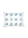 Anaya Shell Printed Linen Pillow Down Insert In Blue