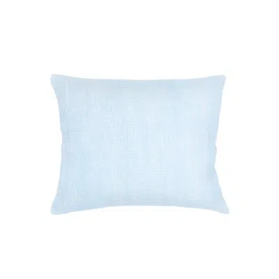 Anaya Sky Blue So Soft Linen Dutch Euro Pillow 28x36 With Down Alternative Insert