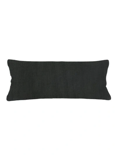 Anaya So Soft Linen Body Pillow With Down Alternative Insert In Black