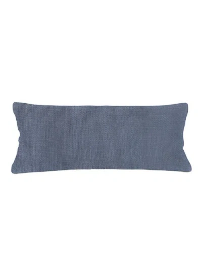 Anaya So Soft Linen Body Pillow With Down Alternative Insert In Chambray Blue