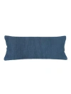 Anaya So Soft Linen Body Pillow With Down Alternative Insert In Marine Blue