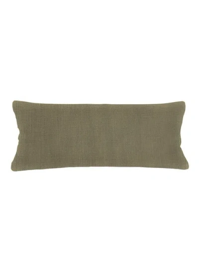Anaya So Soft Linen Body Pillow With Down Alternative Insert In Olive Green