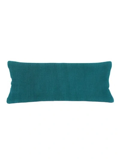 Anaya So Soft Linen Body Pillow With Down Alternative Insert In Peacock Blue