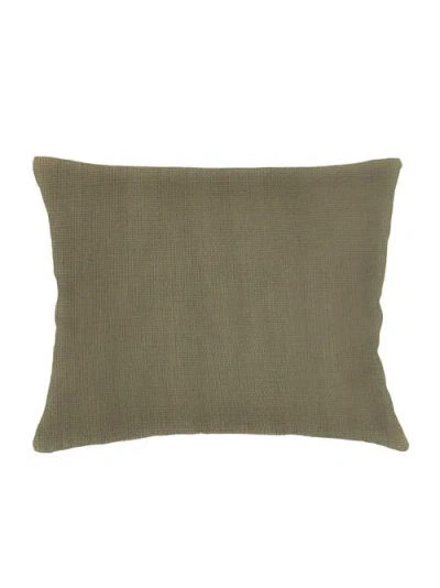 Anaya So Soft Linen Dutch Euro Pillow Down Insert In Olive Green