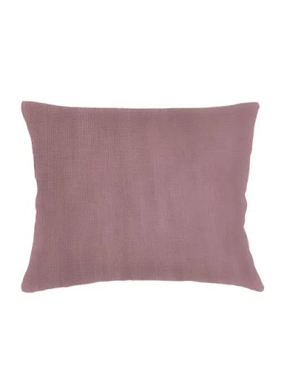 Anaya So Soft Linen Dutch Euro Pillow With Down Alternative Insert In Mauve