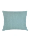 Anaya So Soft Linen Dutch Euro Pillow With Down Insert In Mist Blue