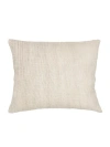 Anaya So Soft Linen Dutch Euro Pillow With Down Insert In Natural Beige