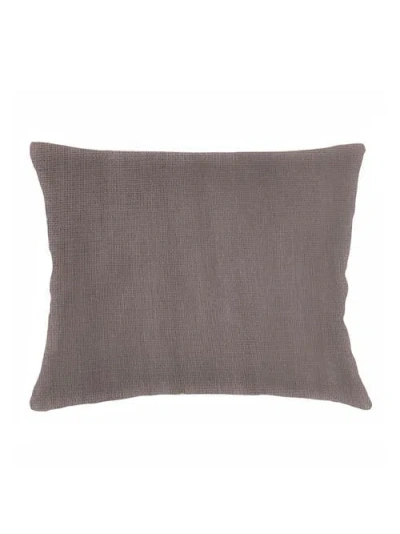 Anaya So Soft Linen Dutch Euro Pillow With Down Insert In Taupe
