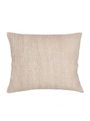 Anaya So Soft Linen Dutch Euro Pillow With Down Insert In Warm Beige