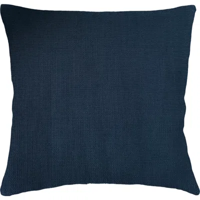 Anaya So Soft Linen Euro Pillow With Down Alternative Insert In Navy Blue