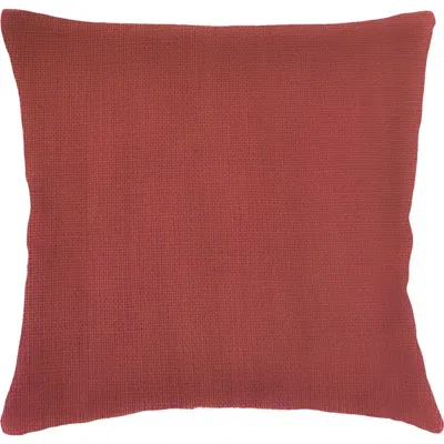 Anaya So Soft Linen Euro Pillow With Down Alternative Insert In Rustic Red