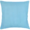Anaya So Soft Linen Euro Pillow With Down Alternative Insert In Surf