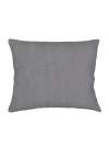 Anaya So Soft Linen Luxe Blue Dutch Euro Pillow With Down Alternative Insert In Classic Grey