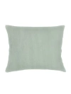 Anaya So Soft Linen Luxe Blue Dutch Euro Pillow With Down Alternative Insert In Sage