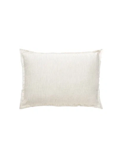 Anaya So Soft Linen Pillow Cover Only In Beige Pinstripe