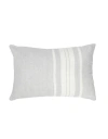 Anaya So Soft Linen Bold Striped Down-alternative Pillow In Light Grey Bold Stripes