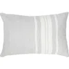 Anaya So Soft Linen Bold Stripes Pillow In Light Grey Bold Stripes
