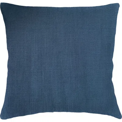 Anaya So Soft Linen Pillow Down Insert In Marine Blue