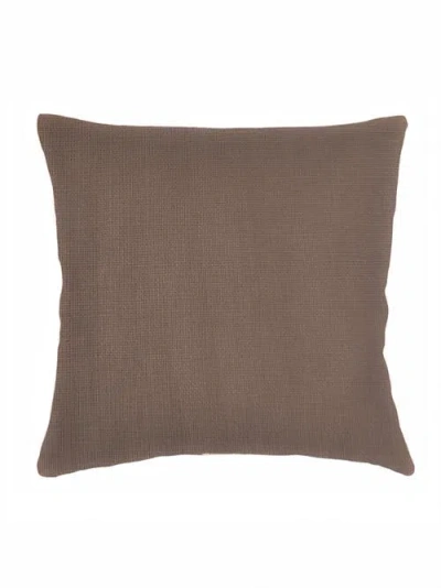 Anaya So Soft Linen Pillow With Down Alternative Insert In Mocha Brown