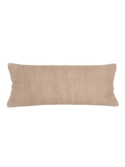 Anaya So Soft Linen Pillow With Down Insert In Camel
