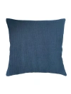 Anaya So Soft Linen Pillow With Down Insert In Marine Blue