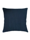 Anaya So Soft Linen Pillow With Down Insert In Navy Blue