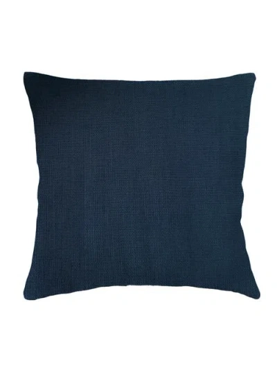 Anaya So Soft Linen Pillow With Down Insert In Navy Blue
