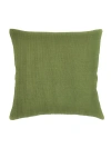 Anaya So Soft Linen Pillow With Down Insert In Pure Green