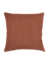Anaya So Soft Linen Pillow With Down Insert In Rustic Orange