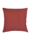 Anaya So Soft Linen Pillow With Down Insert In Rustic Red