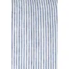 Anaya So Soft Linen Table Runner In Chambray Blue Pinstripe