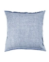 Anaya Fringe Linen Pillow Cover Only In Chambray Blue