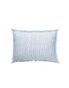 Anaya So Soft Linen Chambray Striped Down-alternative Pillow In Blue And White
