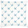 Anaya Starfish Blue Linen Euro Pillow 26x26 With Down Insert In Blue