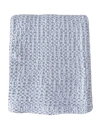 Anaya Stonewashed Cotton Waffle Bed Blanket In Blue