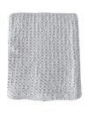 Anaya Stonewashed Cotton Waffle Bed Blanket In Pebble Grey