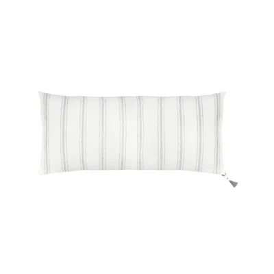 Anaya Stripes 13 X 30 Down Alternative So Soft Linen Pillow In White,gray,down Blend