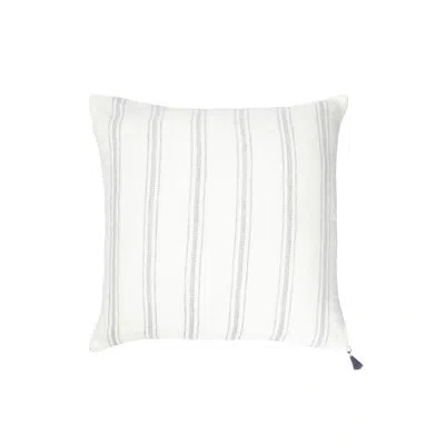 Anaya Stripes 20 X 20 Down Alternative So Soft Linen Pillow In White,gray,down Blend