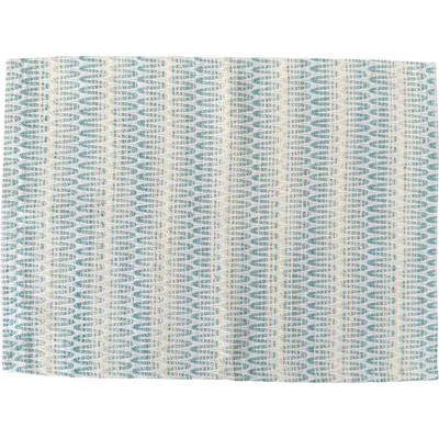 Anaya Summer Twist Indoor Outdoor Placemat In Aqua Blue