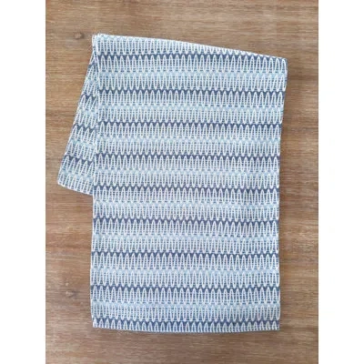 Anaya Summer Twist Indoor Outdoor Table Runner In Blue