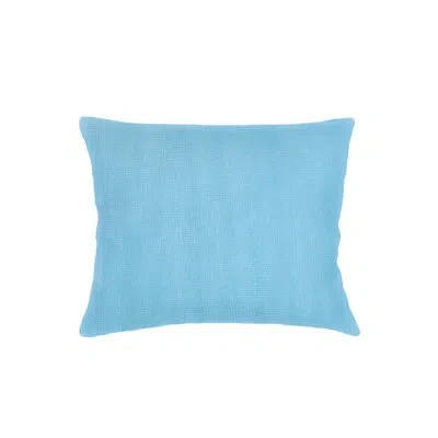 Anaya Surf Blue So Soft Linen Dutch Euro Pillow 28x36 With Down Insert