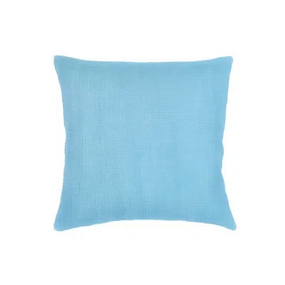 Anaya Surf Blue So Soft Linen Pillow 22x22 With Down Alternative Insert