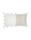 Anaya Tassels So Soft Linen Pillow With Down Insert In Beige