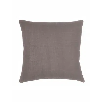 Anaya Taupe So Soft Linen Pillow 18x18 With Down Insert In Brown
