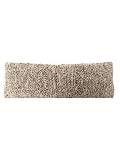 Anaya Textured Handwoven Pillow 14x40 Cover Only In Taupe