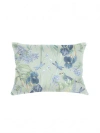 Anaya Tropical Paradise Linen Pillow With Down Insert In Aqua