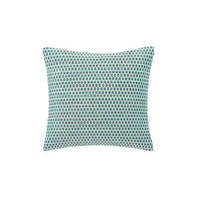 Anaya Tropical Teal Compass Line Indoor Outdoor Pillow 20x20 In Polyester,tropical Teal