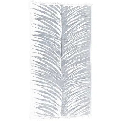 Anaya Tropical Turkish Cotton Beach Towel In Grey