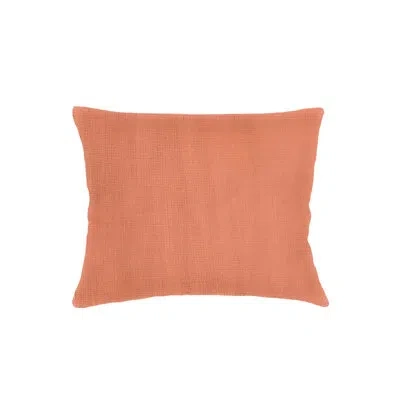 Anaya True Orange So Soft Linen Dutch Euro Pillow 28x36 With Down Insert